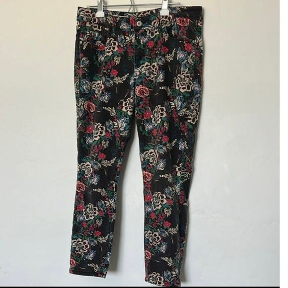 Pilcro Anthropologie Mid-Rise Skinny Jeans 31 Floral - Picture 3 of 7
